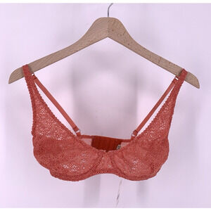 NWT Free People Intimately Latana Coral Underwire Bra Size 32DD Lace $48